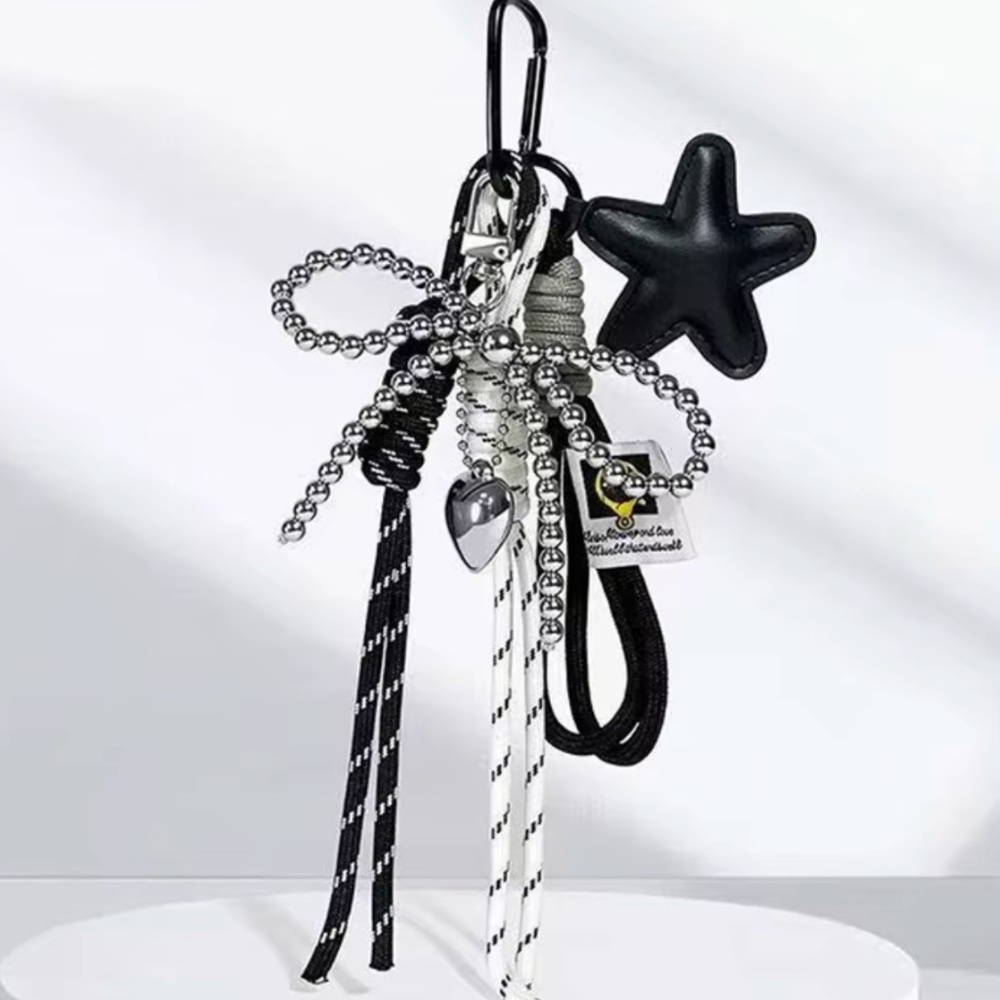 Charm Bowknot Star Key Ring Versatile Keychain Pendant